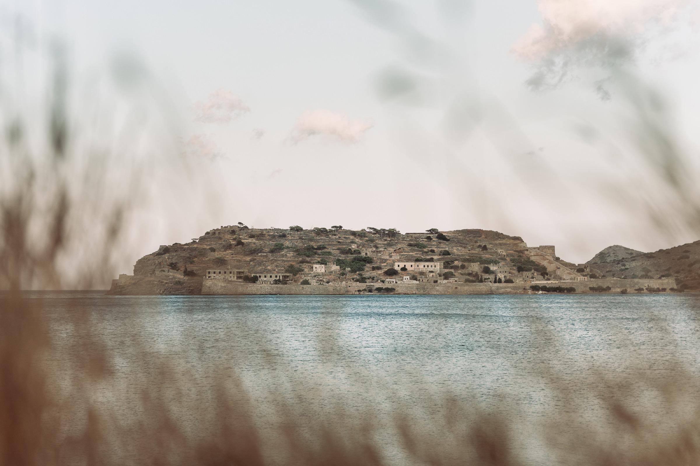 Spinalonga island across the water from Plaka